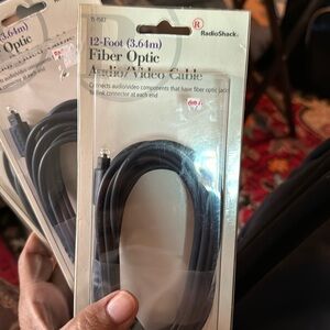 ♥️ 12-Foot (3.64m) Fiber Optic Audio/Video Cable Bundle of 3 NWT